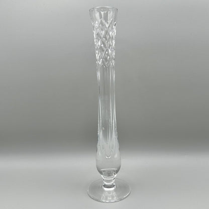 Vintage Royal Brierley Cut Crystal 10 3/8 Inch Bud/Stem Flower Vase /cb