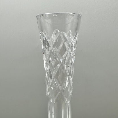 Vintage Royal Brierley Cut Crystal 10 3/8 Inch Bud/Stem Flower Vase /cb