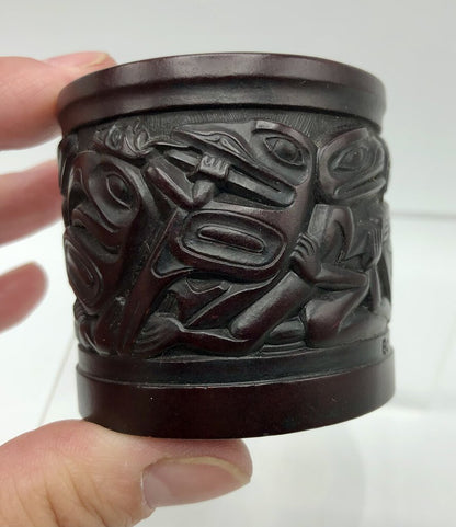 Boma Canada Carved Resin Pacific Northwest Trinket Box /b