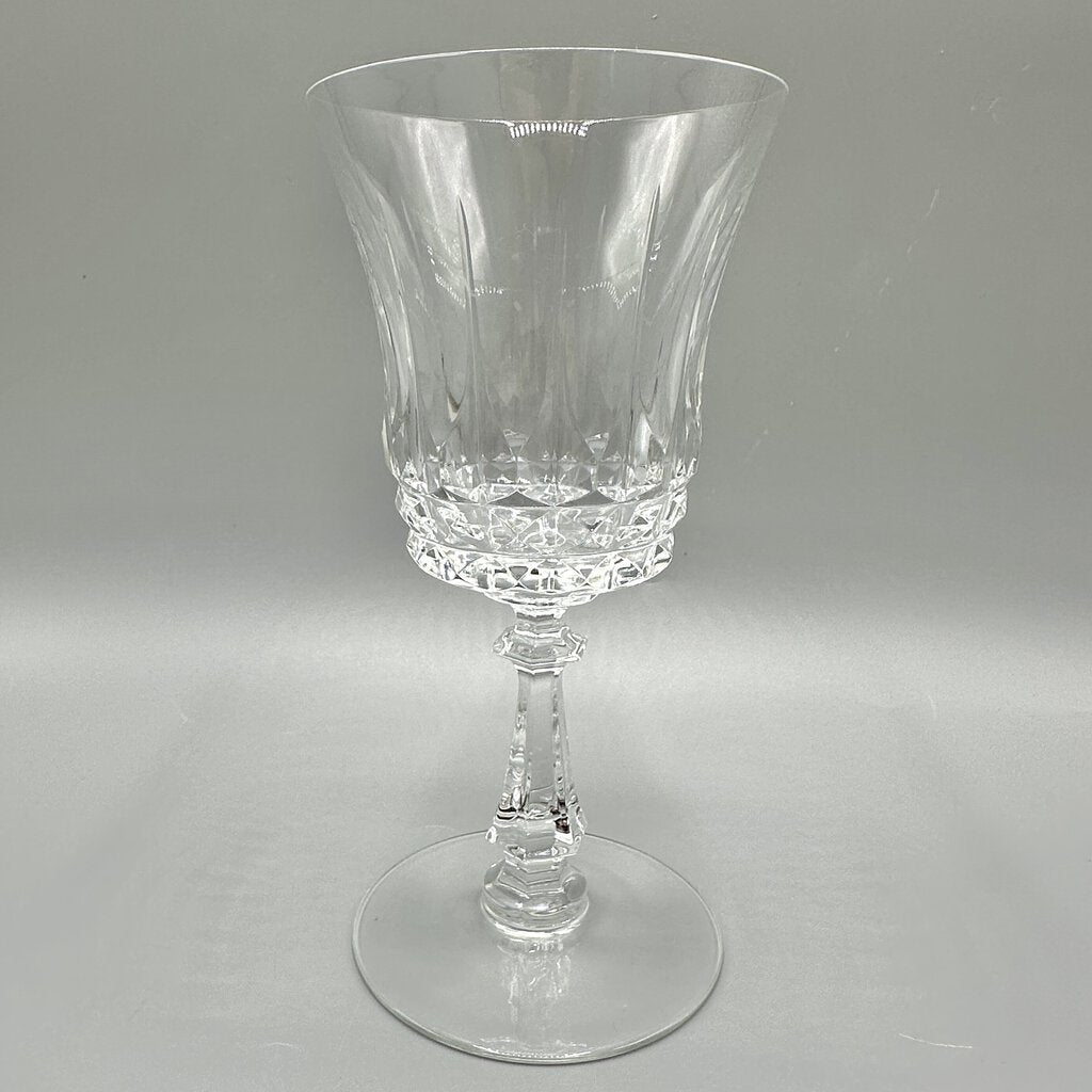 Vintage Val St Lambert GLENDALE Crystal 6 3/4” Water Goblet Signed /cb