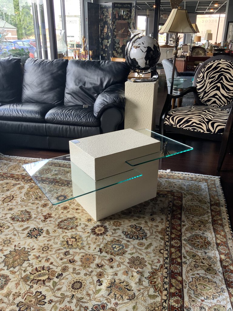 Postmodern 80s Glass Top Coffee Table