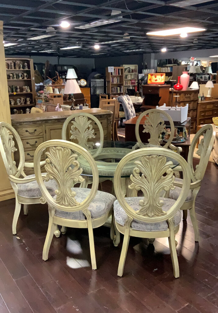 Glass Top Dining Table Set