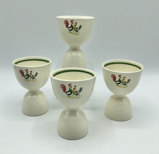 4pc Vintage Steubenville Horizon Double Egg Cups /b