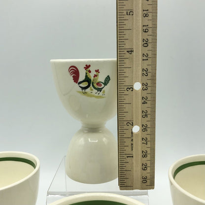 4pc Vintage Steubenville Horizon Double Egg Cups /b