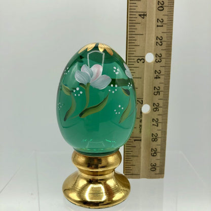 Fenton Limited Edition Green Glass Egg 1971/#2500 /b