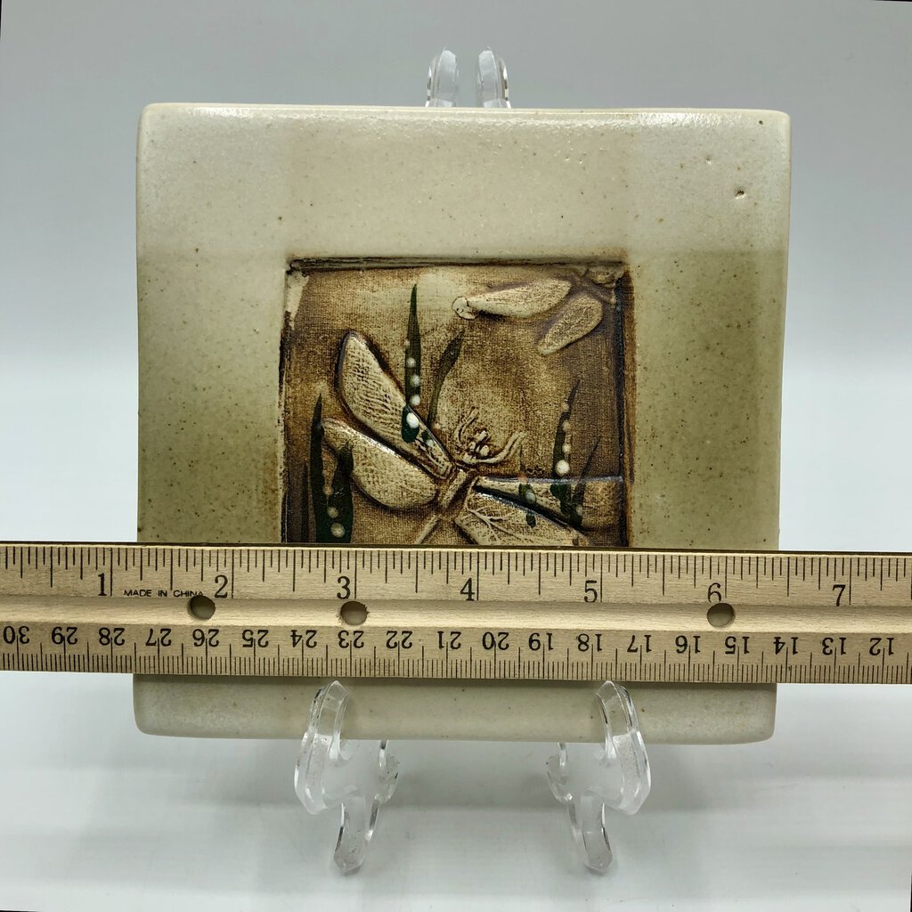 Otis Pottery Tile 5”x5” Dragonfly /b