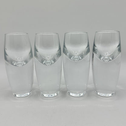 Set of 4 Crate And Barrel KIRBY 2oz Cordial Shot Glasses Made In Poland /cb