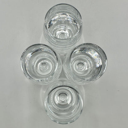 Set of 4 Crate And Barrel KIRBY 2oz Cordial Shot Glasses Made In Poland /cb