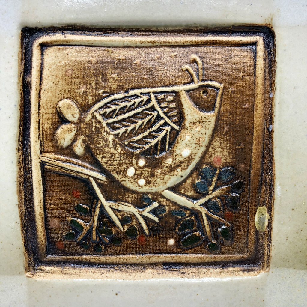 Otis Pottery Tile 7”x7” Quail Tile /b