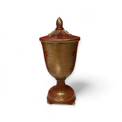 Red Brown Urn Like Vase With Top