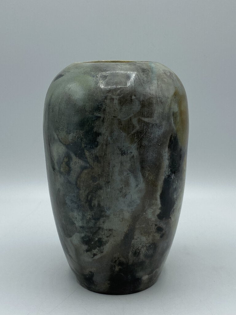 Khnemu Studio Pit Fired Vase Artist Signed Dawn Soltysiak /rw