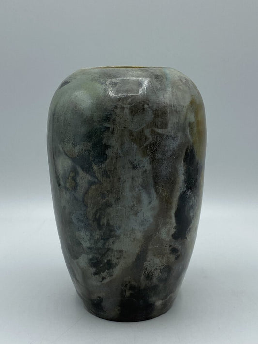 Khnemu Studio Pit Fired Vase Artist Signed Dawn Soltysiak /rw