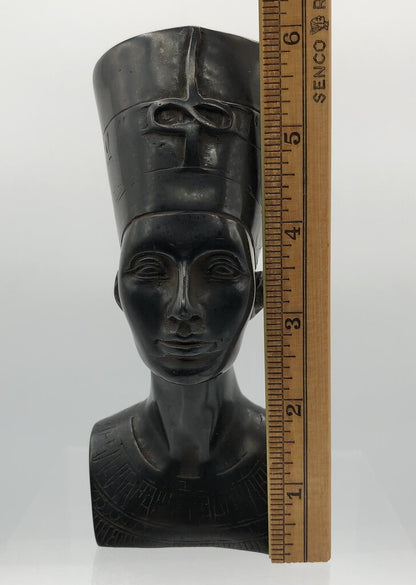 MCM Queen Nefertiti Faux Basalt Stone 6” Bust /b