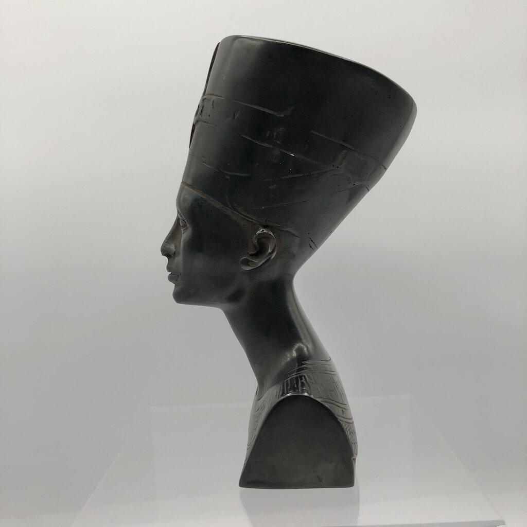 MCM Queen Nefertiti Faux Basalt Stone 6” Bust /b