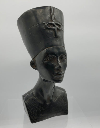 MCM Queen Nefertiti Faux Basalt Stone 6” Bust /b