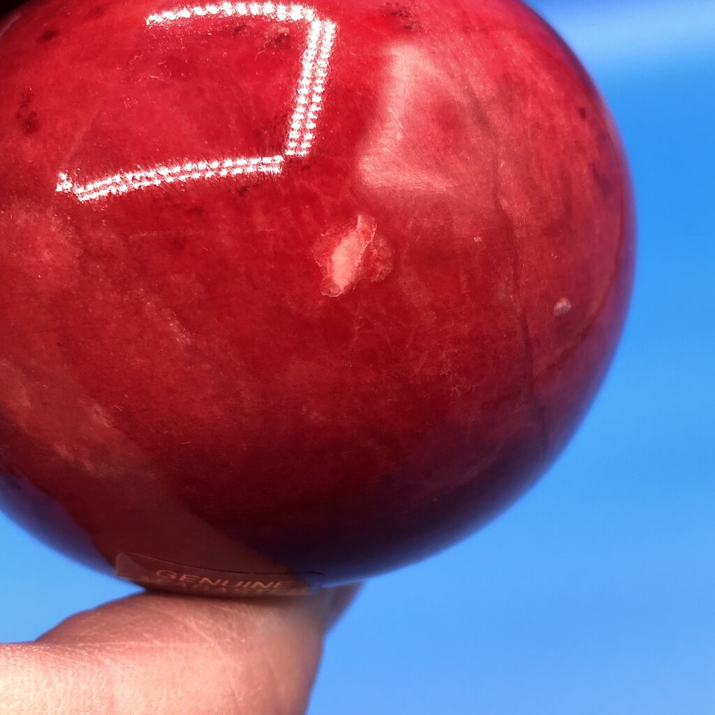 Vintage Red Alabaster Apple Paperweight by Ducceschi, Italy /b