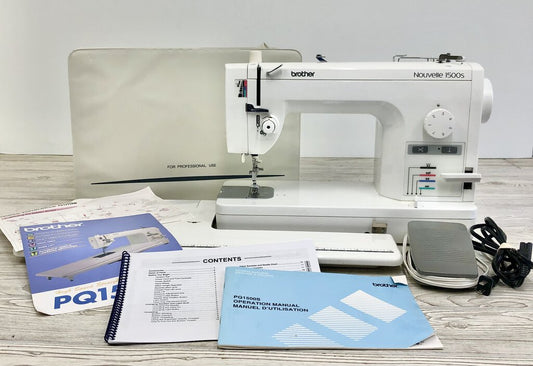 Brother PQ-1500S Sewing Machine w/ Sewing Feet Attachments B