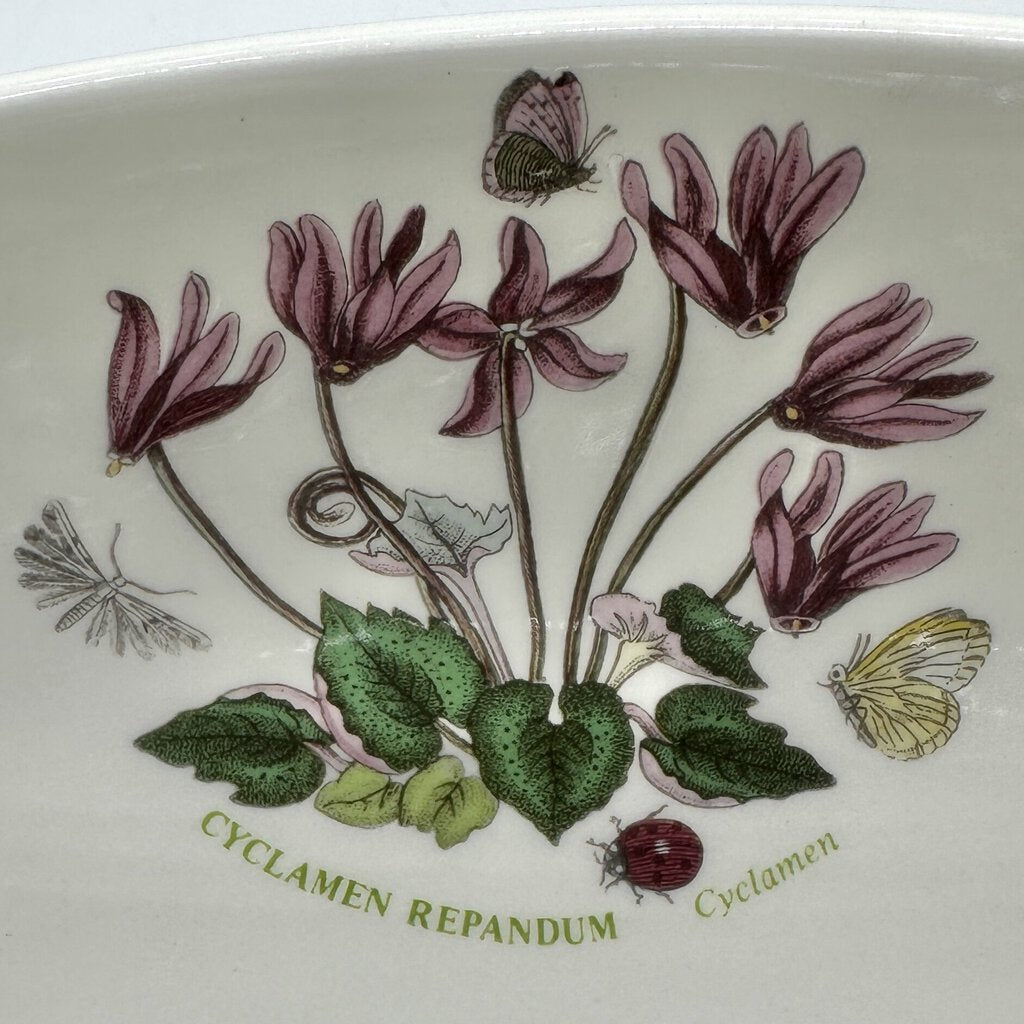 Portmeirion Botanic Garden 10” Round Serving/Salad Pearl Bowl Pansy /cb