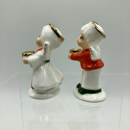 Vtg NAPCO Boy & Girl Angels Miniature Candle Holders /b