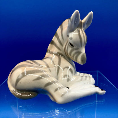 Vtg Lomonosov Porcelain Baby Zebra Figurine