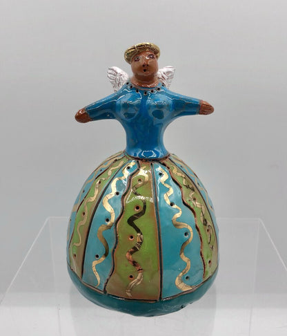 1994 Artisan Mary Ellen McNaughton Clay Angel Bell /b