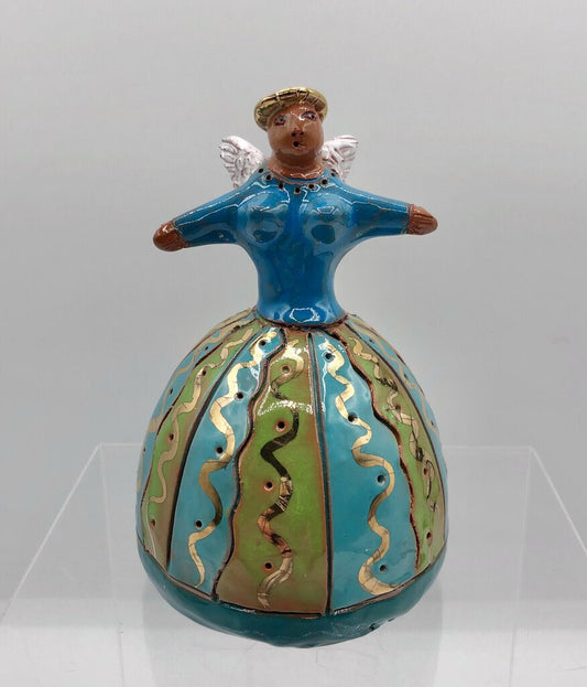 1994 Artisan Mary Ellen McNaughton Clay Angel Bell /b