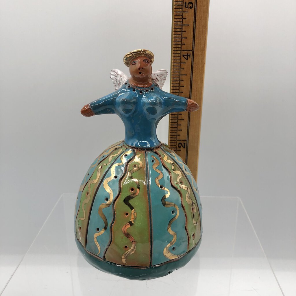 1994 Artisan Mary Ellen McNaughton Clay Angel Bell /b