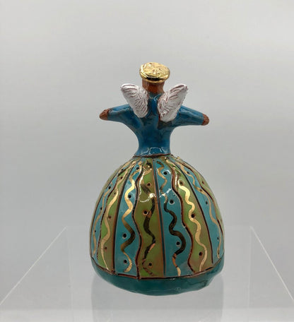 1994 Artisan Mary Ellen McNaughton Clay Angel Bell /b