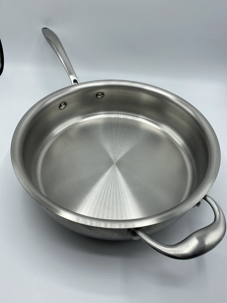 Tramontina Stainless 12” Skillet w/lid Made in Brazil 18/10 /rw