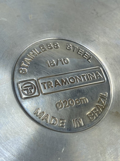 Tramontina Stainless Steel 3 Qt. Pan w/Lid Made in Brazil /rw