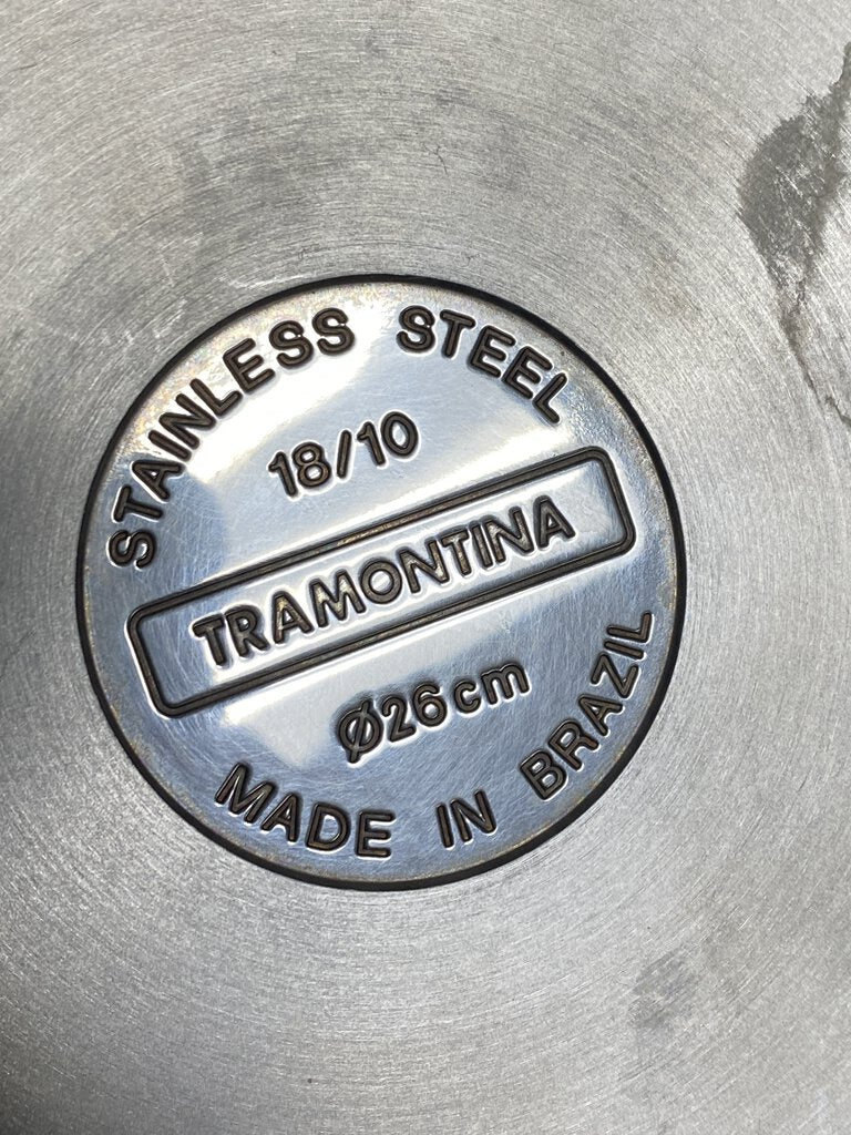 Tramontina Stainless Steel 2 Skillet Set 8.5” & 10.5” Made in Brazil /rw