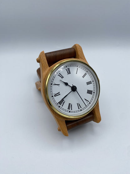 Large 15” Long Wood Wrist Watch Clock-Wall or Desk Pop Art /ro