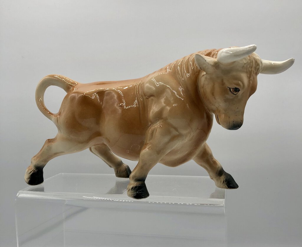 Vtg Nippon Yoko Boeki Bull Figurine Japan /b