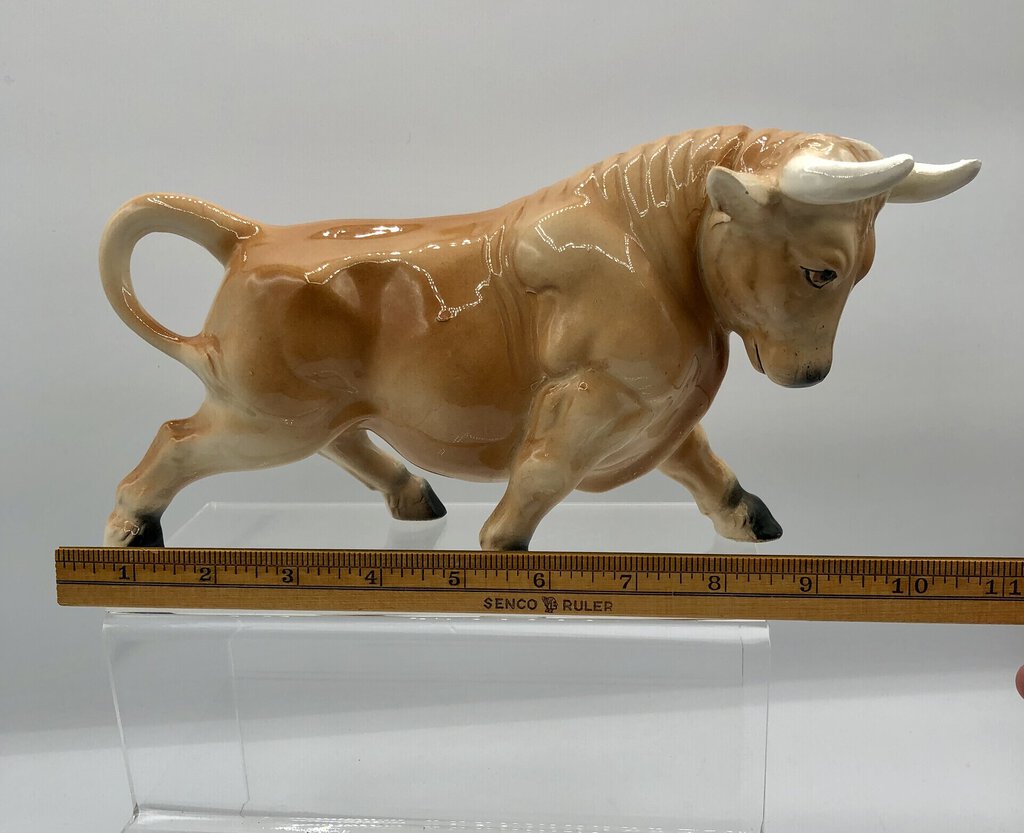 Vtg Nippon Yoko Boeki Bull Figurine Japan /b