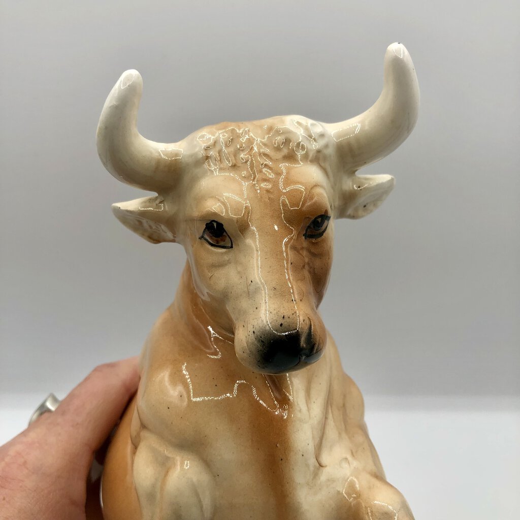 Vtg Nippon Yoko Boeki Bull Figurine Japan /b