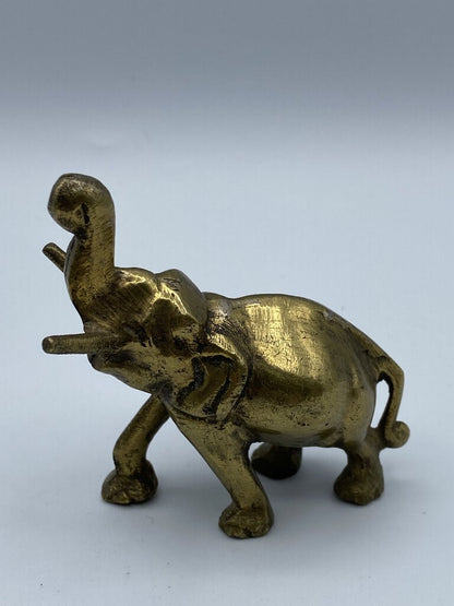 Trio of VTG Brass Elephants with Trunks UP! /ro