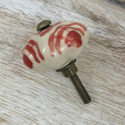 Set Of 11 Unique Vintage Hand-painted Ceramic Knobs /cb