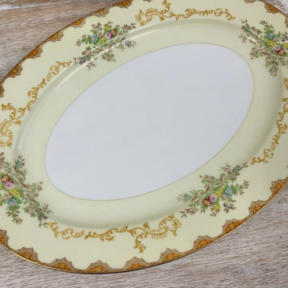 Vintage Meito “Dalton” 12” Oval Serving Platter Hand Painted /cb