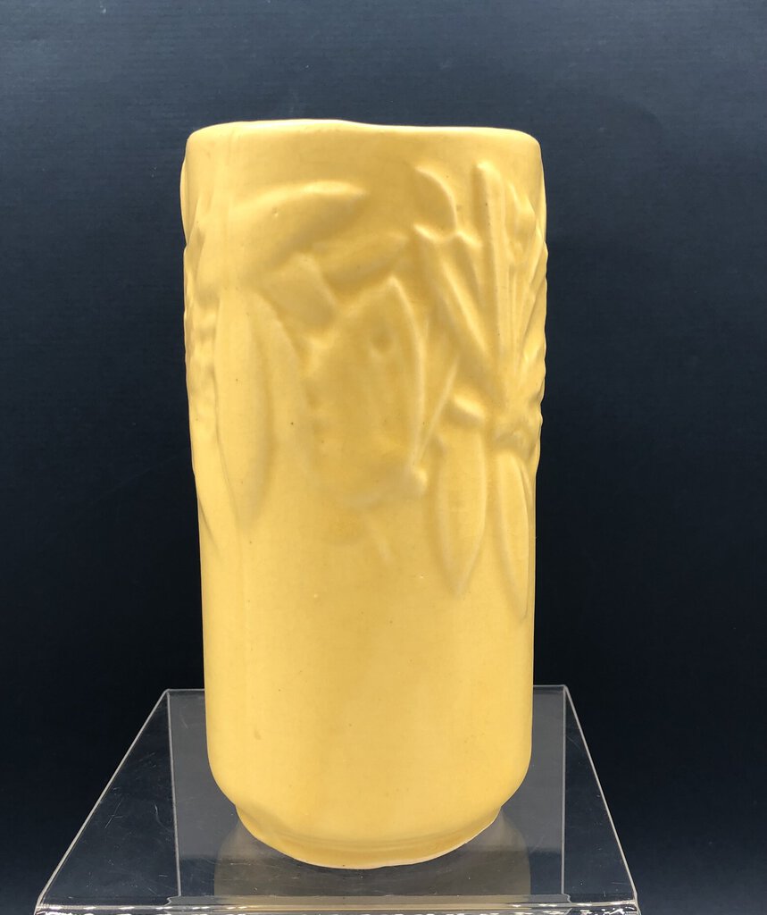 1940s Nelson McCoy Yellow Butterfly Pottery Vase /b