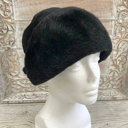 Vintage Cain-Sloan Company Black Faux Fur Hat Union Made /cb