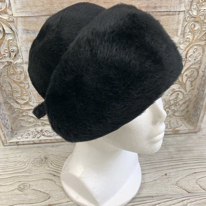 Vintage Cain-Sloan Company Black Faux Fur Hat Union Made /cb