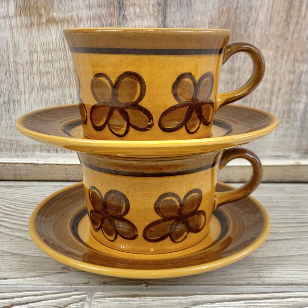 Vintage Metlox Poppytrail “Carmel” Cup and Saucer Set/2 /cb