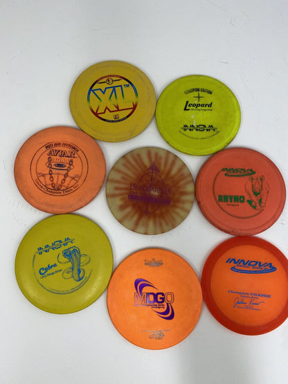 Variety of Colors & Brands Lot of 8 Disc Golf Discs /rw