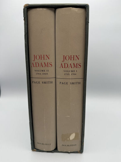 John Adams by Page Smith HC 2 Vol. Set Biography w/Case /rb