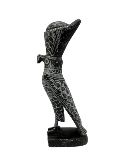 Egyptian Soap Stone Sculpture Hawk Figure /j