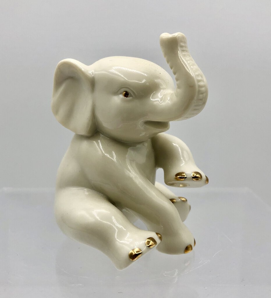 Lenox Porcelain Sitting Baby Elephant Figurine /b