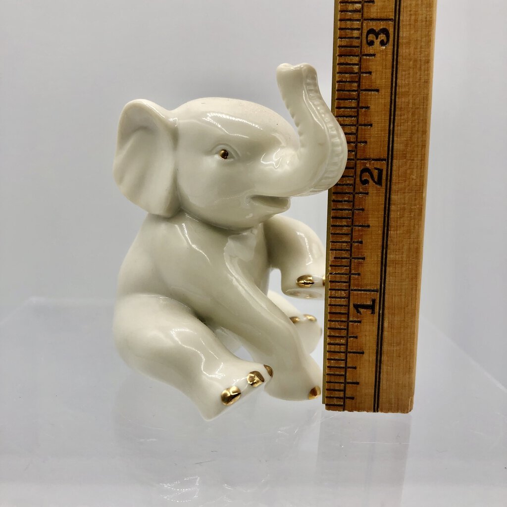 Lenox Porcelain Sitting Baby Elephant Figurine /b