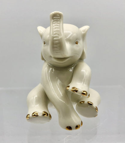 Lenox Porcelain Sitting Baby Elephant Figurine /b