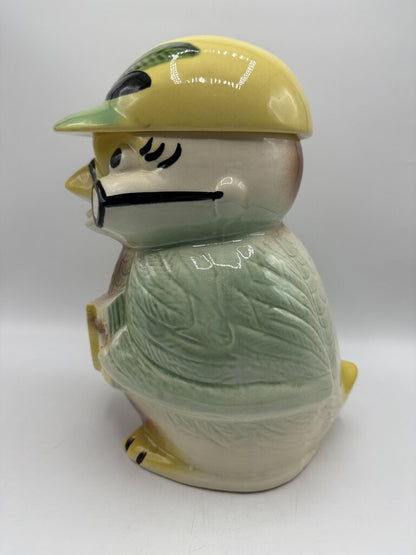 VTG Wise Owl Bird Cookie Stories Jar #359 Robinson Ransbottom Pottery Roseville /rw