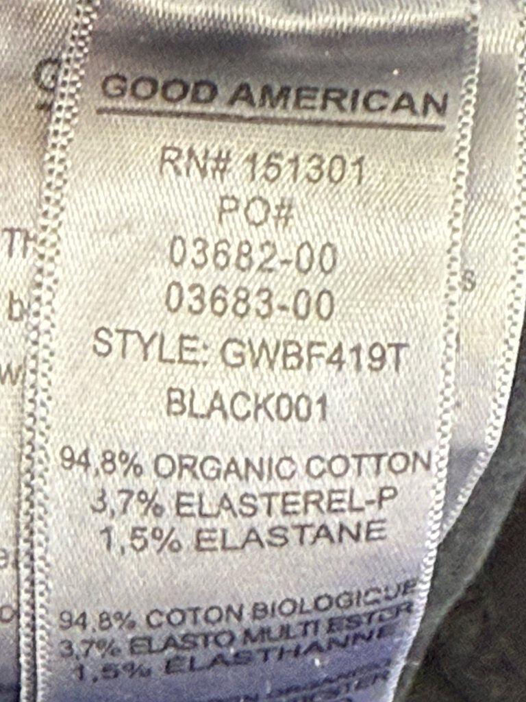 Good American Black 5 Button Women Jeans Good Waist Sz. 8/29 /rb